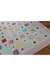 Home's Pembe Patchwork Işlemeli Naturel Şömentabla