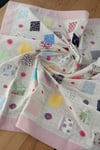 Home's Pembe Patchwork Işlemeli Naturel Şömentabla