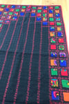 Home's Siyah Patchwork Işlemeli Naturel Seccade