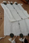 Home's Yeşil Dantelli İşlemeli Naturel Runner