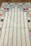 Home's Yeşil Patchwork Işlemeli Naturel Seccade