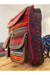 Iran Işi El Yapımı Haki Günlük Bohem Kilim Sırt Çantası