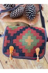 Iran Işi El Yapımı Kilim Bordo Günlük Bohem Çanta