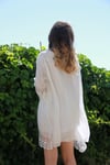 Kadın Beyaz Dantelli Naturel Tunik
