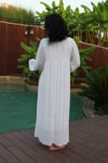 Kadın Beyaz Oversize Ipekli Uzun Elbise