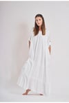 Kadın Beyaz Oversize Ipekli Uzun Elbise