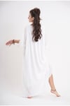 Kadın Beyaz Oversize Ipekli Uzun Elbise
