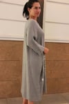 Kadın Gri Salaş Keten Elbise