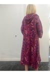 Kadın Keten Kumaştan Dökümlü Uzun Kimono