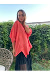 Kadın Narçiçeği Asimetrik Keten Tunik
