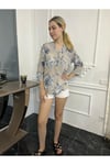 Kadın Naturel Hakim Yaka Keten Gömlek Bluz
