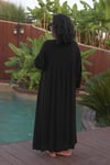 Kadın Siyah Oversize Ipekli Uzun Elbise