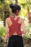 Kahve Albin Crop Bluz