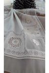 Kahve El Işi Patchwork Dantelli Naturel Runner
