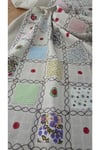 Kahve Patchwork Işlemeli Naturel Runner