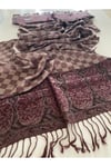 Kahverengi Elegansa Omuz Atkısı Kaşmir Dokulu Şık Şal Kasmir Sal (Cashmere)