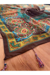 Kahverengi Etnik 110 x 110 cm Pareo Şal Paisley1758091