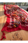 Kırmızı Organik Püsküllü 100 x 180 cm Pareo Şal 1758092