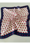 Kırmızı Yıldız İpek Fular 55x55 cm