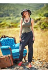 Kruvaze Bohem Elastik Paça Siyah Unisex Şalvar Pantolon