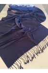 Lacivert Elegansa Omuz Atkısı Kaşmir Dokulu Şık Şal Kasmir Sal (Cashmere)