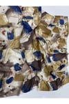Lacivert Fırça Koleksiyonu Floş Viskon Eşarp 100 x 100 cm