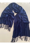 Lacivert Kaşmir Yumuşak Dokulu Omuz Atkısı (Cashmere) Kışlık Kalın Şal