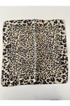 Leopar desen İpek Fular 55x55 cm