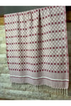 Organik Pamuk Kırmızı Hamam Sauna Plaj Peştemali 90x190