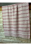 Organik Pamuk Kırmızı Hamam Sauna Plaj Peştemali 90x190