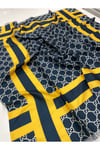 Sarı Monogram Spor Eşarp 100 x 100 cm