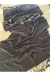 Siyah Elegansa Omuz Atkısı Kaşmir Dokulu Şık Şal Kasmir Sal (Cashmere)