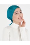 Tesettür Bone Bağcıklı Likralı Turkuaz