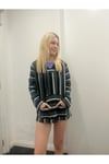 Yeşil Etnik Kapişonlu Sweatshirt