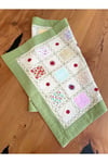 Yeşil Renkli Yamalı İşlemeli 50x130 Cm Runner