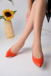 Ernila Shoes Hakiki Deri Alçak Topuklu Kadın Stiletto