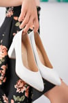 Ernila Shoes Hakiki Deri Alçak Topuklu Kadın Stiletto