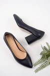 Ernila Shoes Hakiki Deri Alçak Topuklu Kadın Stiletto