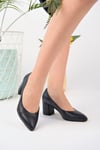 Ernila Shoes Hakiki Deri Alçak Topuklu Kadın Stiletto