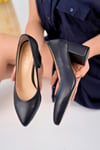 Ernila Shoes Hakiki Deri Alçak Topuklu Kadın Stiletto