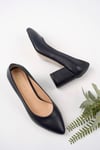 Ernila Shoes Hakiki Deri Alçak Topuklu Kadın Stiletto