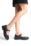 Ernila Shoes Hakiki Deri Kadın Baretli Loafer Ayakkabı
