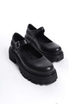 Ernila Shoes Hakiki Deri Kadın Tokalı Baretli Loafer Ayakkabı