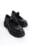 Ernila Shoes Hakiki Deri Kadın Tokalı Baretli Loafer Ayakkabı