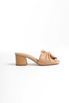 SHOES HAKİKİ DERİ FİYONKLU TOPUKLU TERLİK