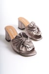 SHOES HAKİKİ DERİ FİYONKLU TOPUKLU TERLİK