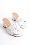 SHOES HAKİKİ DERİ FİYONKLU TOPUKLU TERLİK