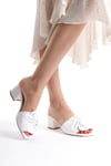 SHOES HAKİKİ DERİ FİYONKLU TOPUKLU TERLİK