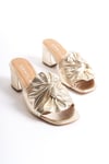 SHOES HAKİKİ DERİ FİYONKLU TOPUKLU TERLİK