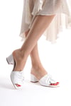 SHOES HAKİKİ DERİ FİYONKLU TOPUKLU TERLİK